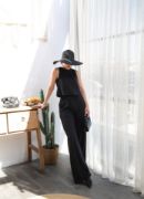 Keten Bluz Ve Pantolon İki̇li̇ Takim resmi